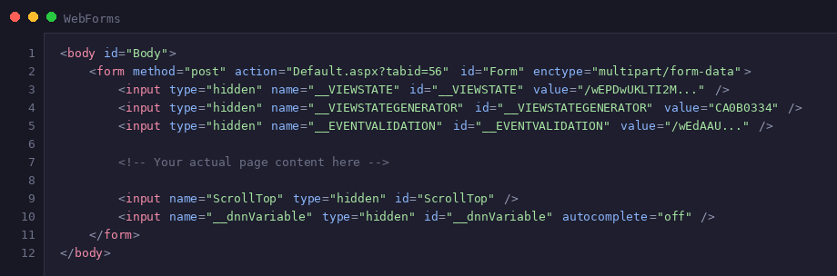 Code example 2
